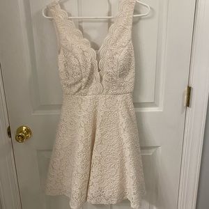 White Sparkle Formal Dress
